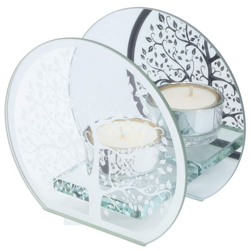 Bougeoir verre arbre de vie simple