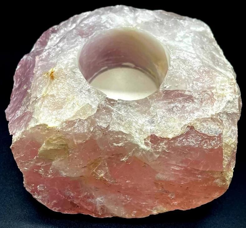 Bougeoir Quartz Rose 1KG