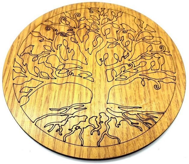 Plaque Bois Pleine Arbre de Vie 20cm