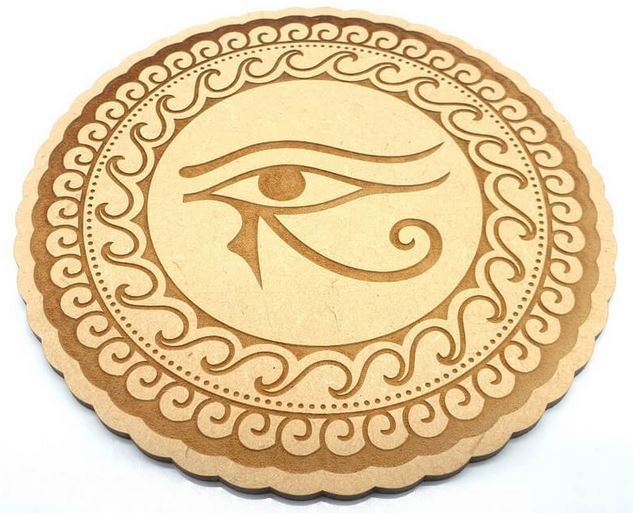 Plaque Bois Oeil d'Horus 30cm