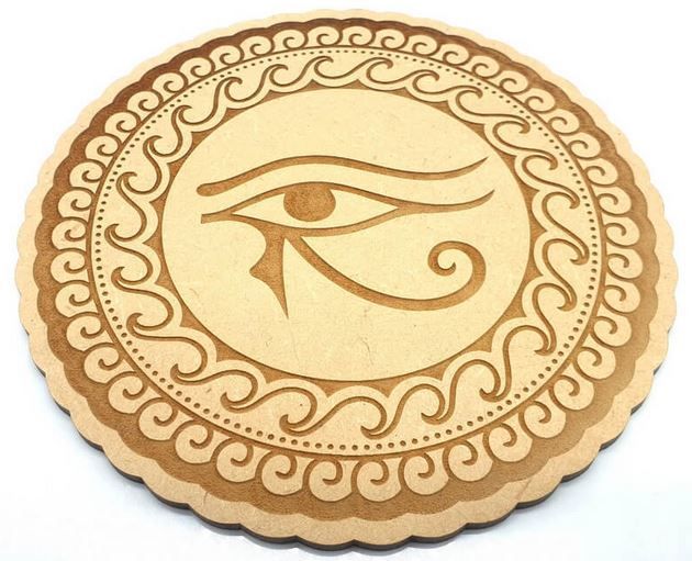 Plaque Bois Oeil d'Horus 15cm