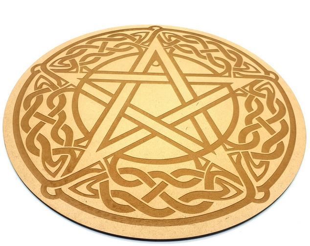Plaque Bois Pentacle 30cm