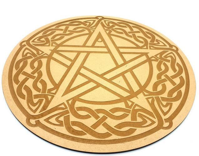 ​Plaque Bois Pentacle 15cm