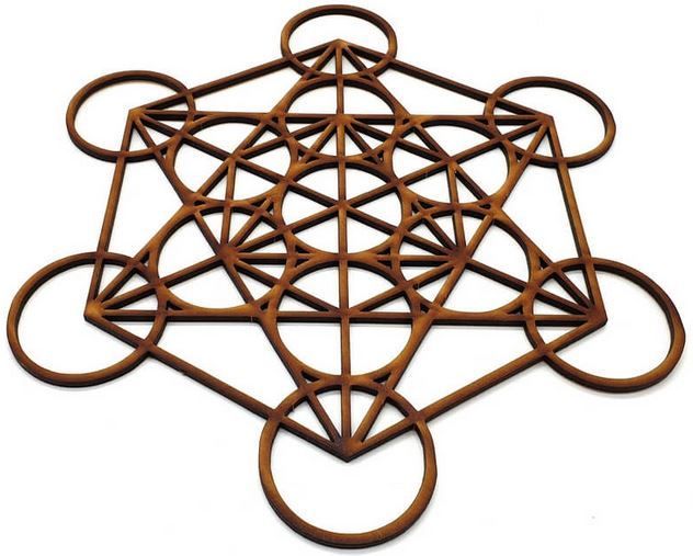 Plaque Métatron Sculptée Bois 20cm