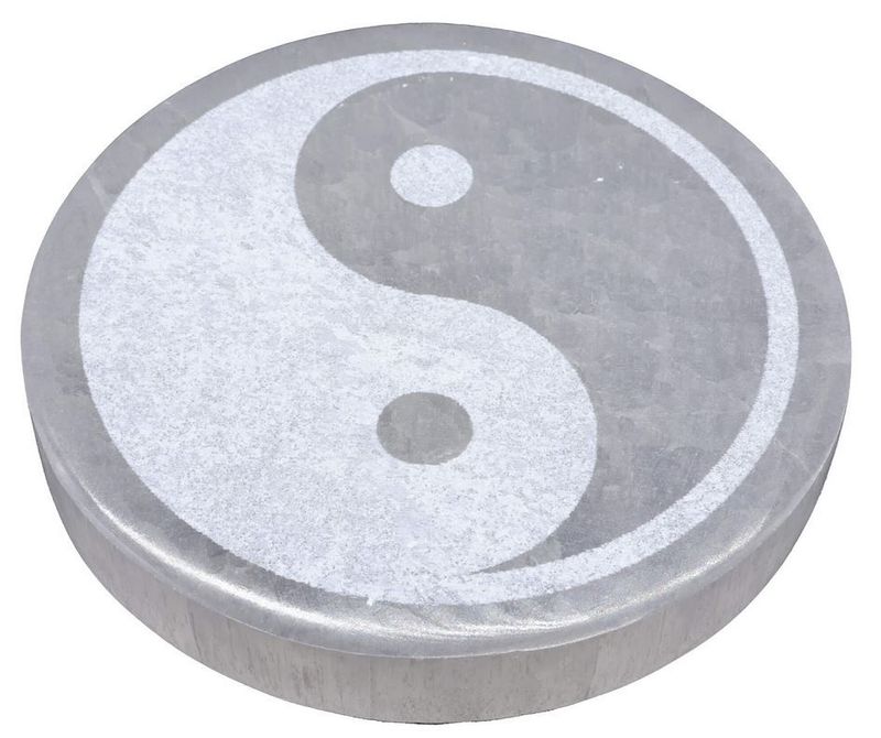 Plaque Sélénite Yin-Yang 10cm