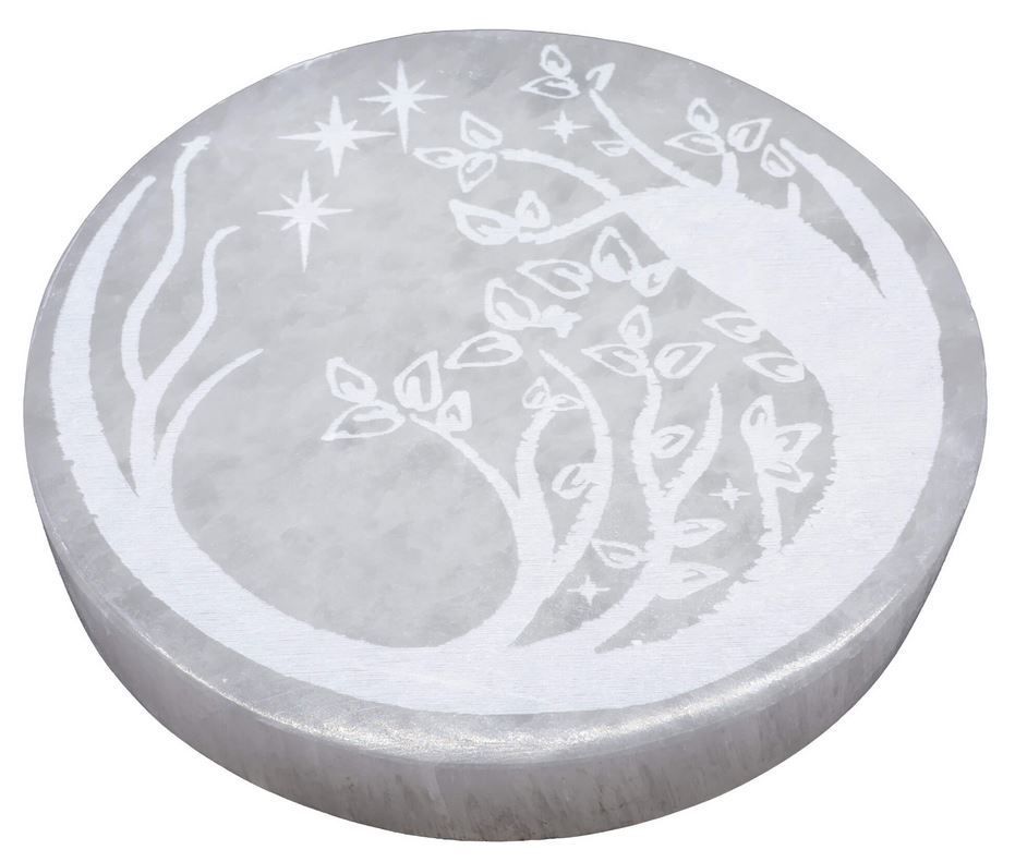 Plaque Sélénite Rêves Féeriques 10cm