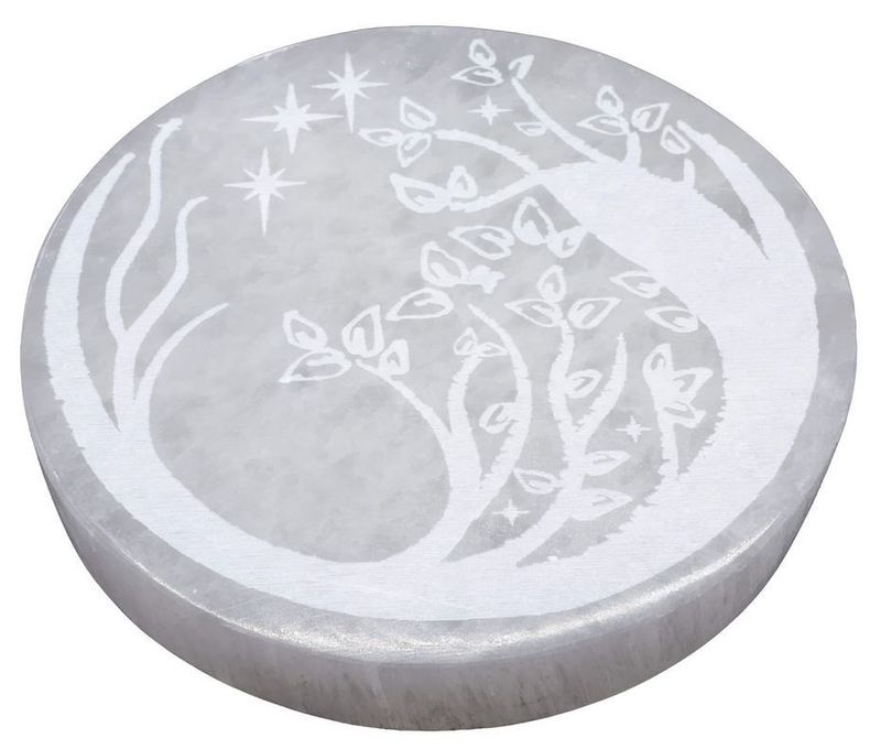 Plaque Sélénite Rêves Féeriques 10cm