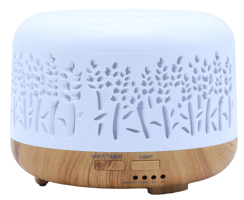 Diffuseur HE Blanc/Bois Roseaux 13cm