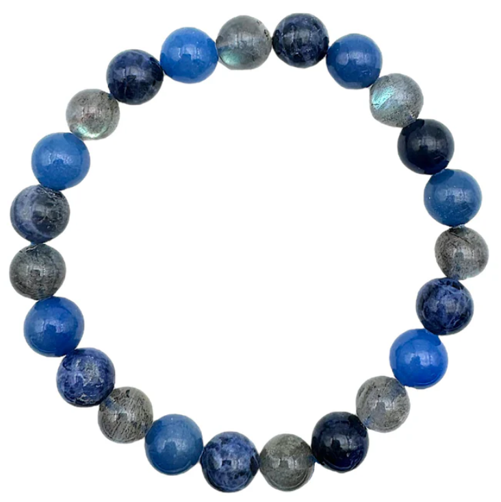 Bracelet pour hypersensible/Communication - Aventurine Bleue - Labradorite - Sodalite