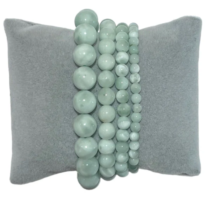 Bracelet Pierre de Lune Verte-Garniérite