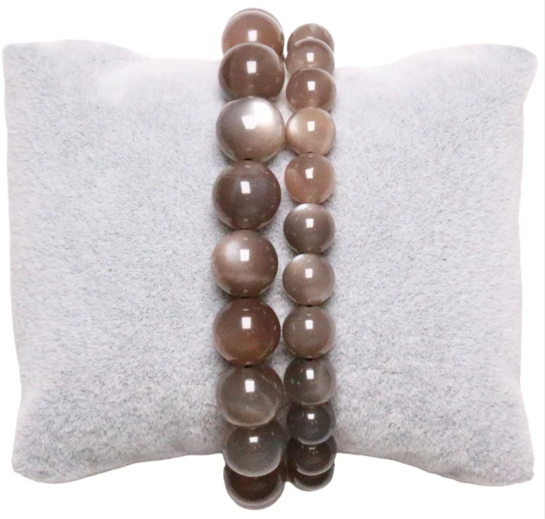 Bracelet Pierre de Lune Noire AAA