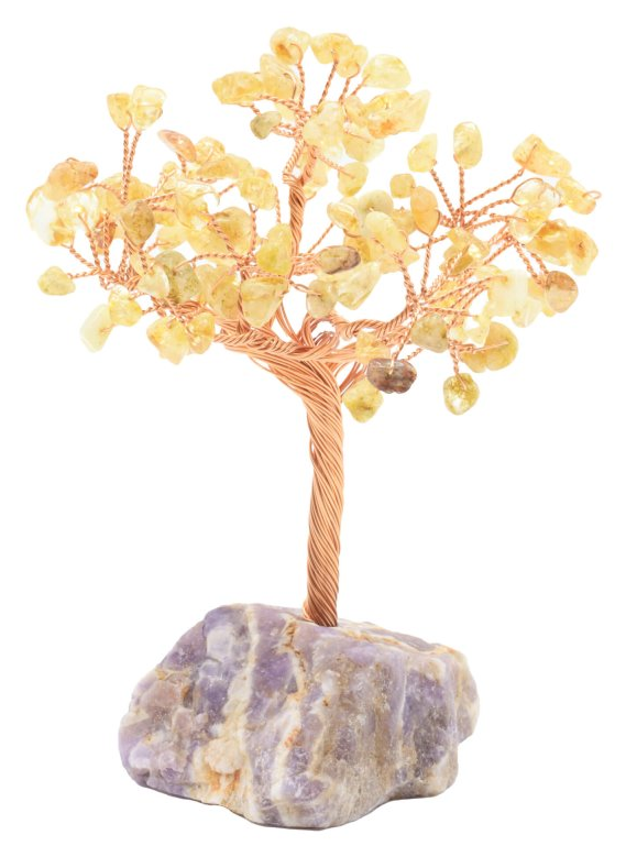 Arbre du Bonheur Citrine base Améthyste