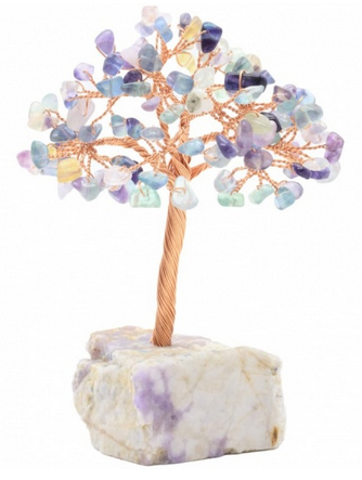 Arbre du Bonheur Fluorite base Améthyste