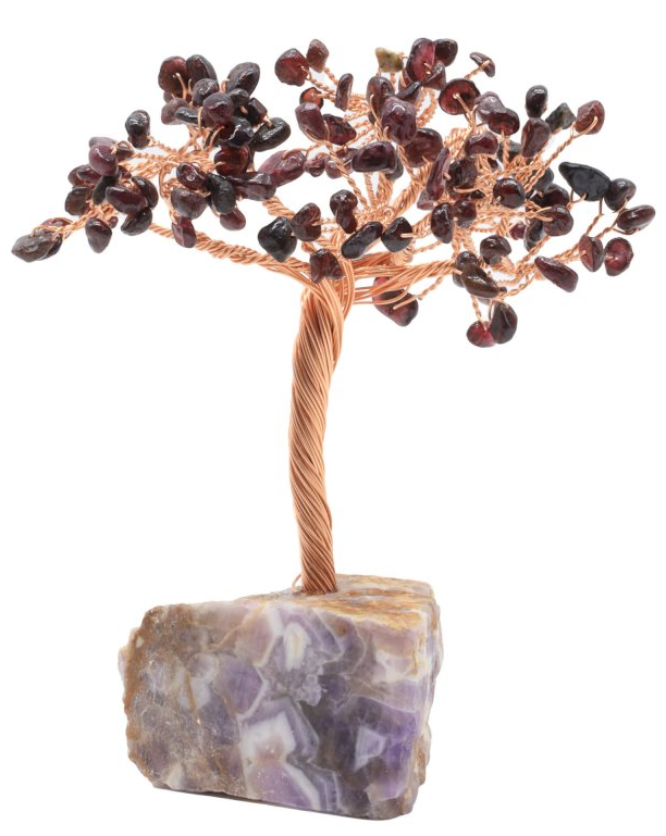 Arbre du Bonheur Grenat base Améthyste