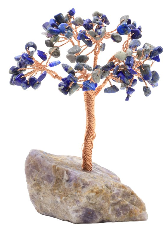 Arbre du Bonheur Lapis Lazuli base Améthyste
