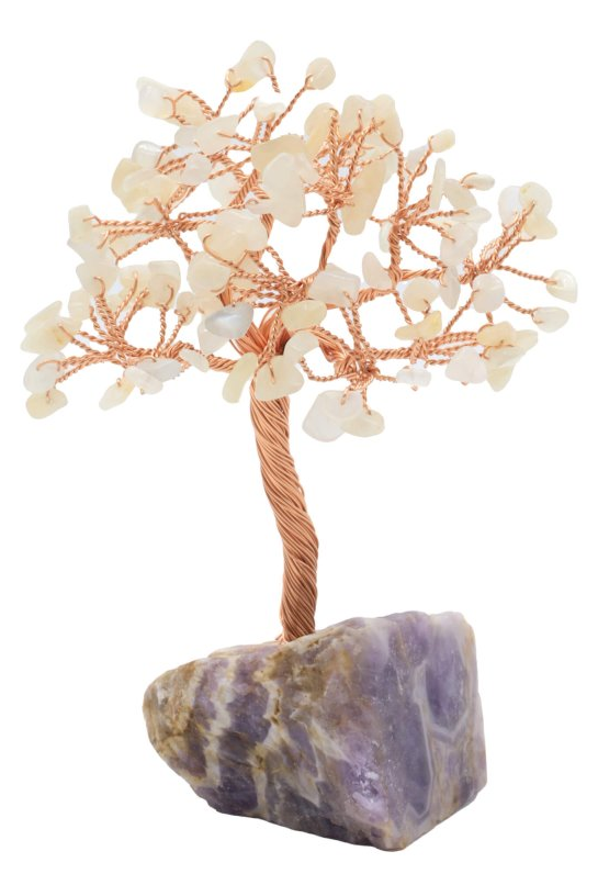 Arbre du Bonheur Pierre de Lune base Améthyste