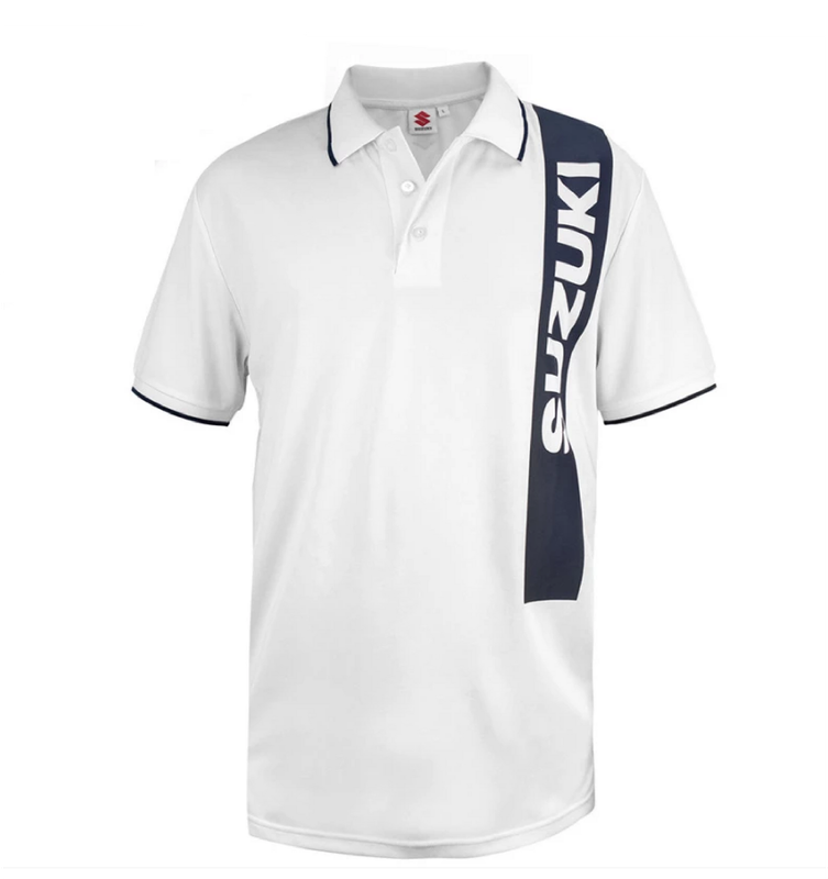 Polo Suzuki blanc homme fashion 2021