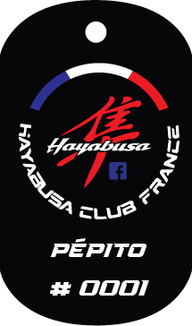Plaque Hayabusa Club France numérotée