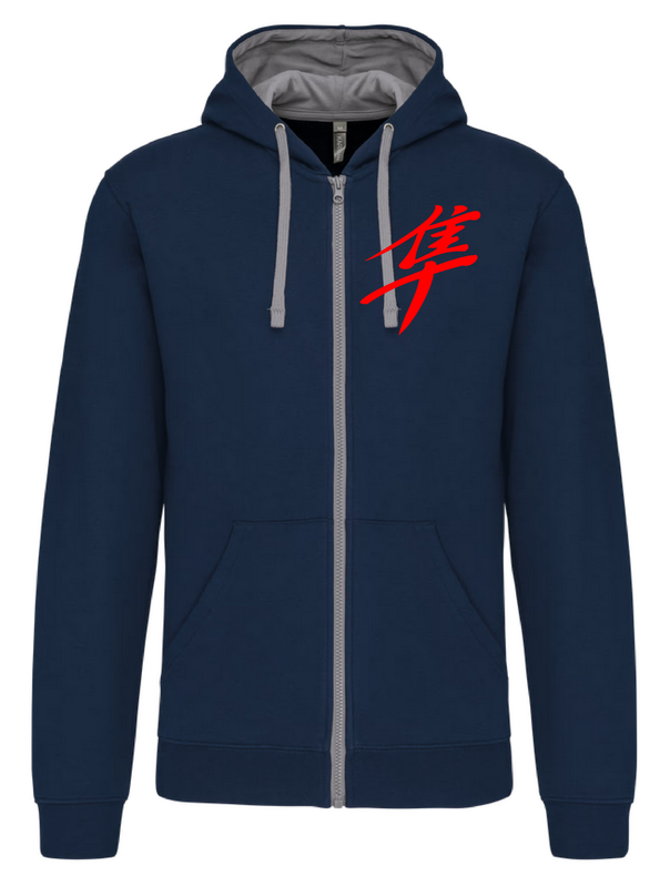 Sweat shirt zippé capuche kanji Gen1