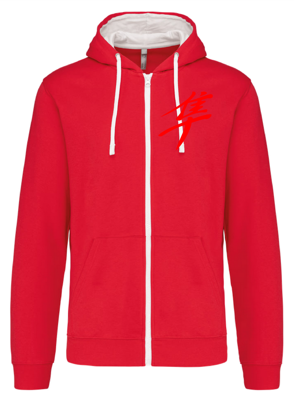 Sweat shirt zippé capuche kanji Gen1