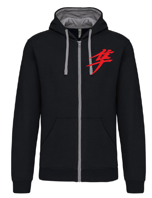 Sweat shirt zippé capuche kanji Gen2
