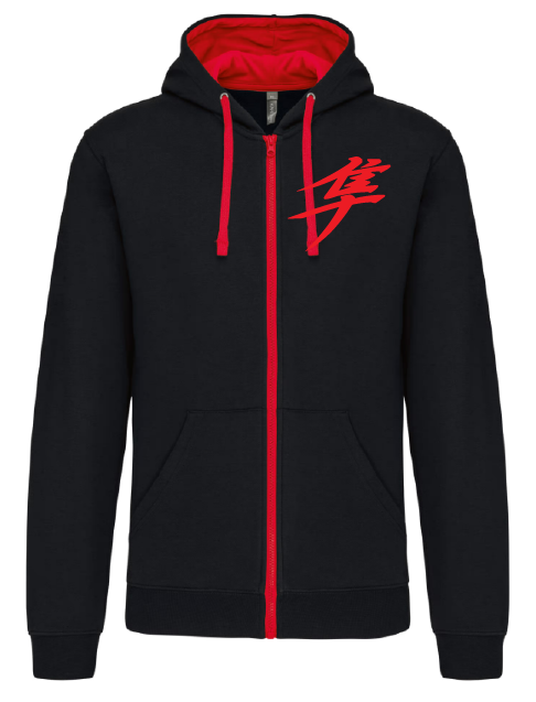 Sweat shirt zippé capuche kanji Gen2
