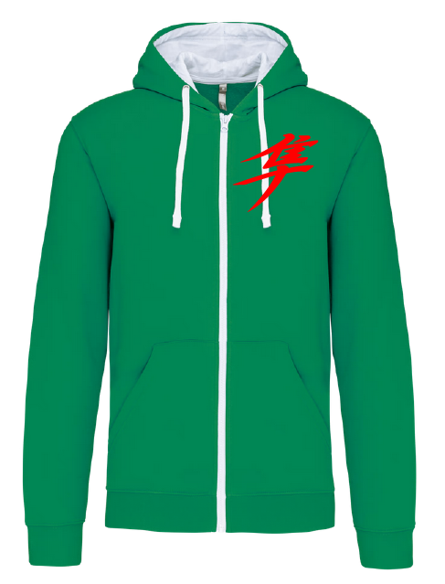 Sweat shirt zippé capuche kanji Gen2