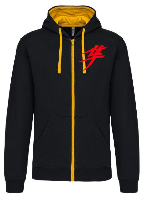 Sweat shirt zippé capuche kanji Gen2