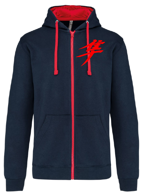 Sweat shirt zippé capuche kanji Gen2