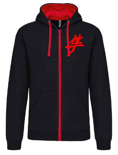 Sweat shirt zippé capuche kanji Gen3