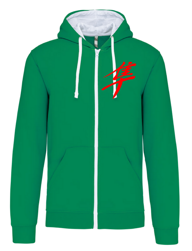 Sweat shirt zippé capuche kanji Gen1