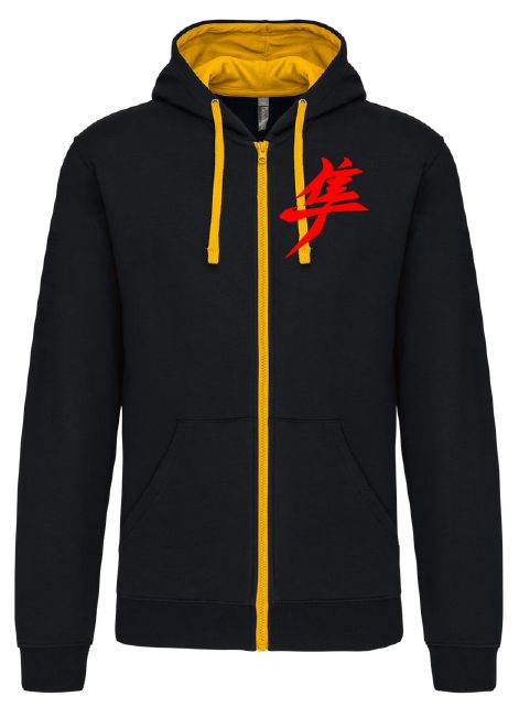 Sweat shirt zippé capuche kanji Gen3