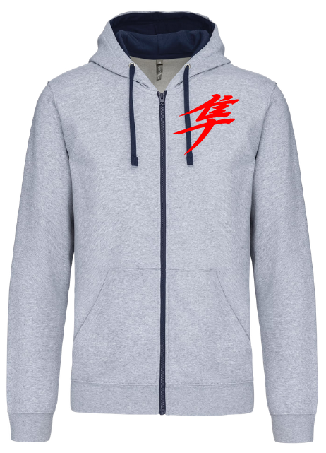 Sweat shirt zippé capuche kanji Gen2