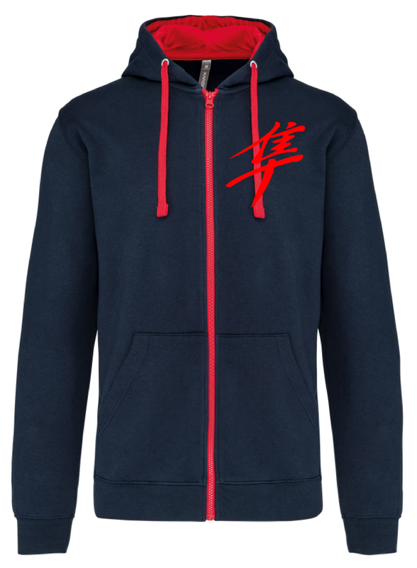 Sweat shirt zippé capuche kanji Gen1