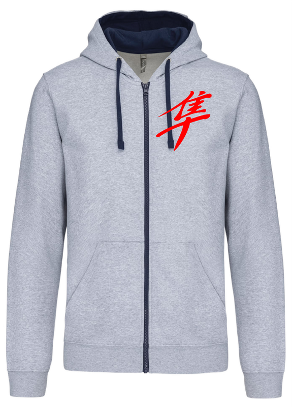 Sweat shirt zippé capuche kanji Gen1