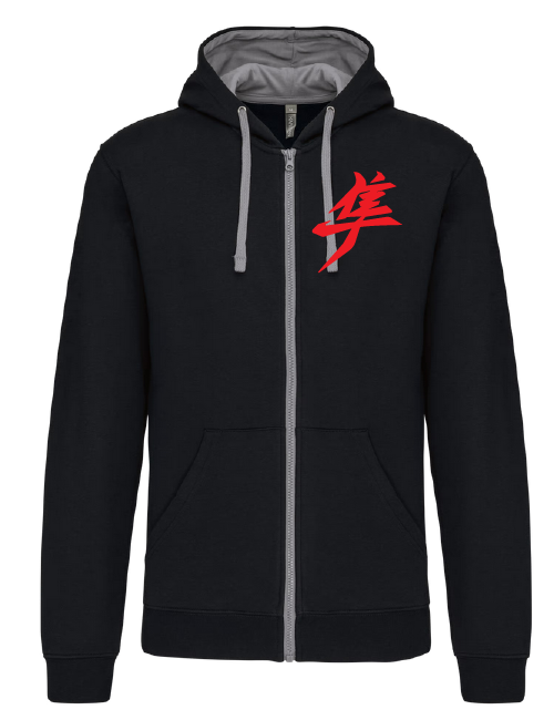 Sweat shirt zippé capuche kanji Gen3