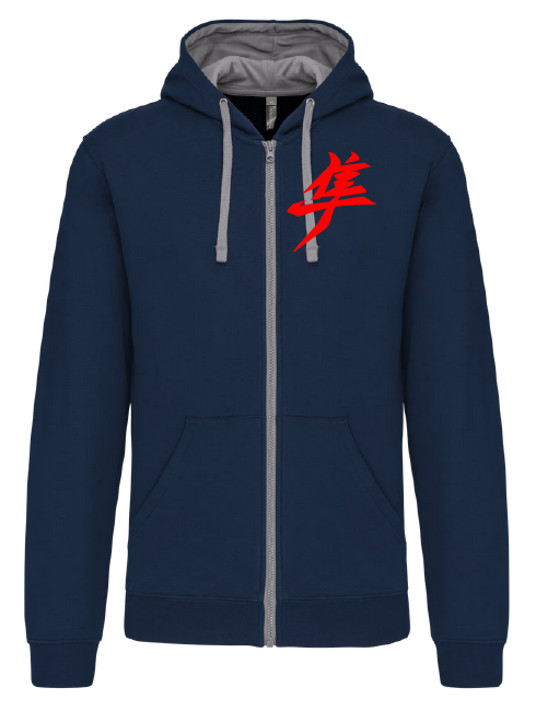 Sweat shirt zippé capuche kanji Gen3