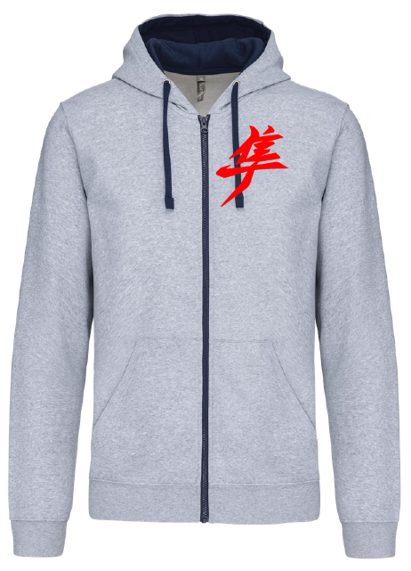 Sweat shirt zippé capuche kanji Gen3