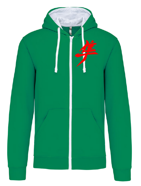 Sweat shirt zippé capuche kanji Gen3