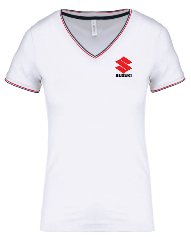 ​Tee shirt maillé piqué col V