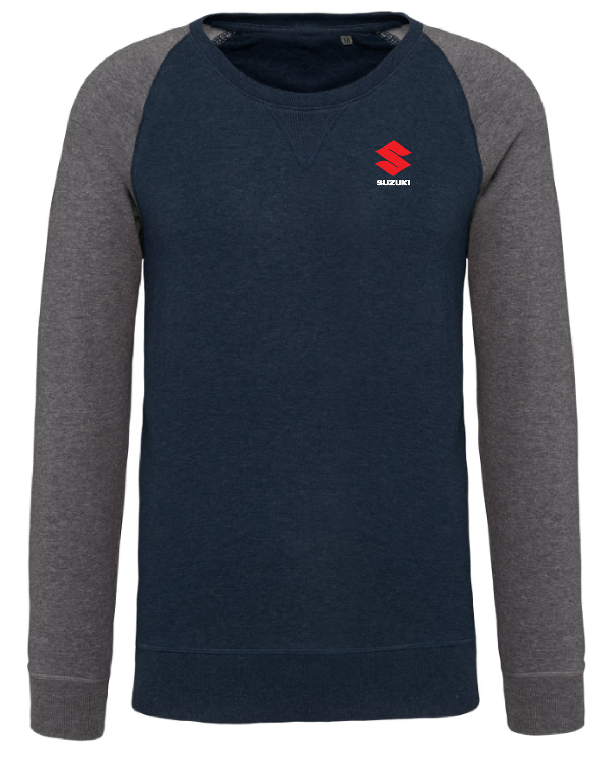 Sweat shirt French Terry bio bicolore col rond
