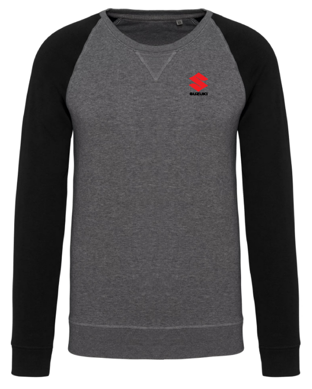 ​Sweat shirt French Terry bio bicolore col rond