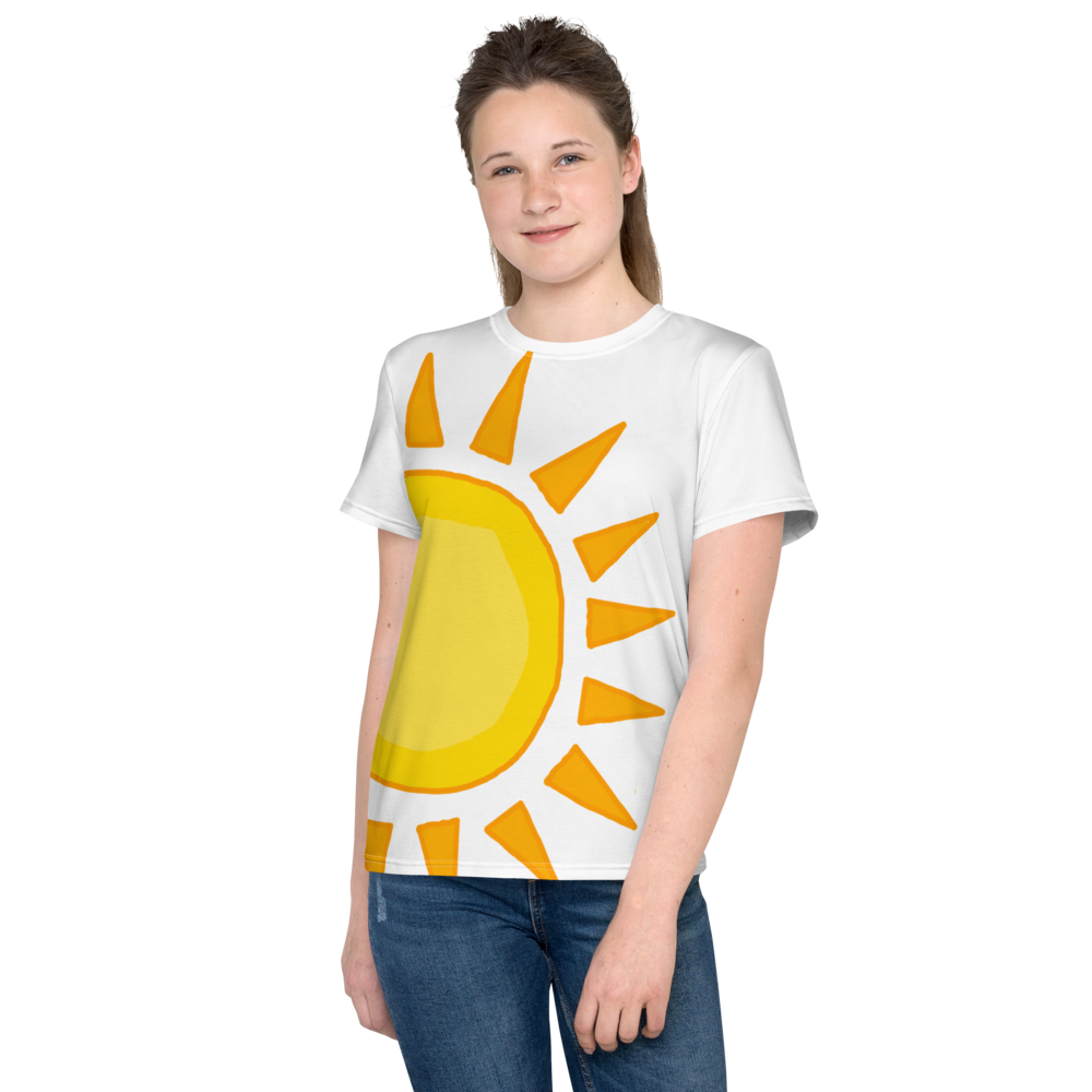 T-Shirt per ragazze con sole fronte-retro