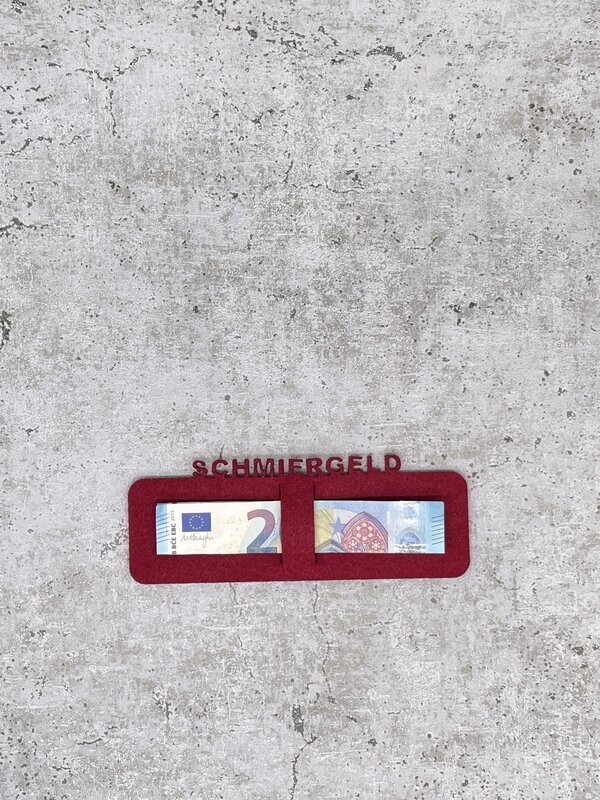 Halterung für Geld | Schmiergeld Halterung für Geld | Schmiergeld