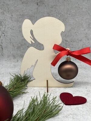 Engels-Mädchen | Kugelständer aus Holz