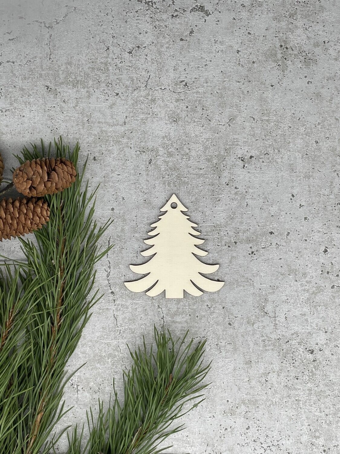 5 x Set Geschenkanhänger | Tannenbaum aus Holz