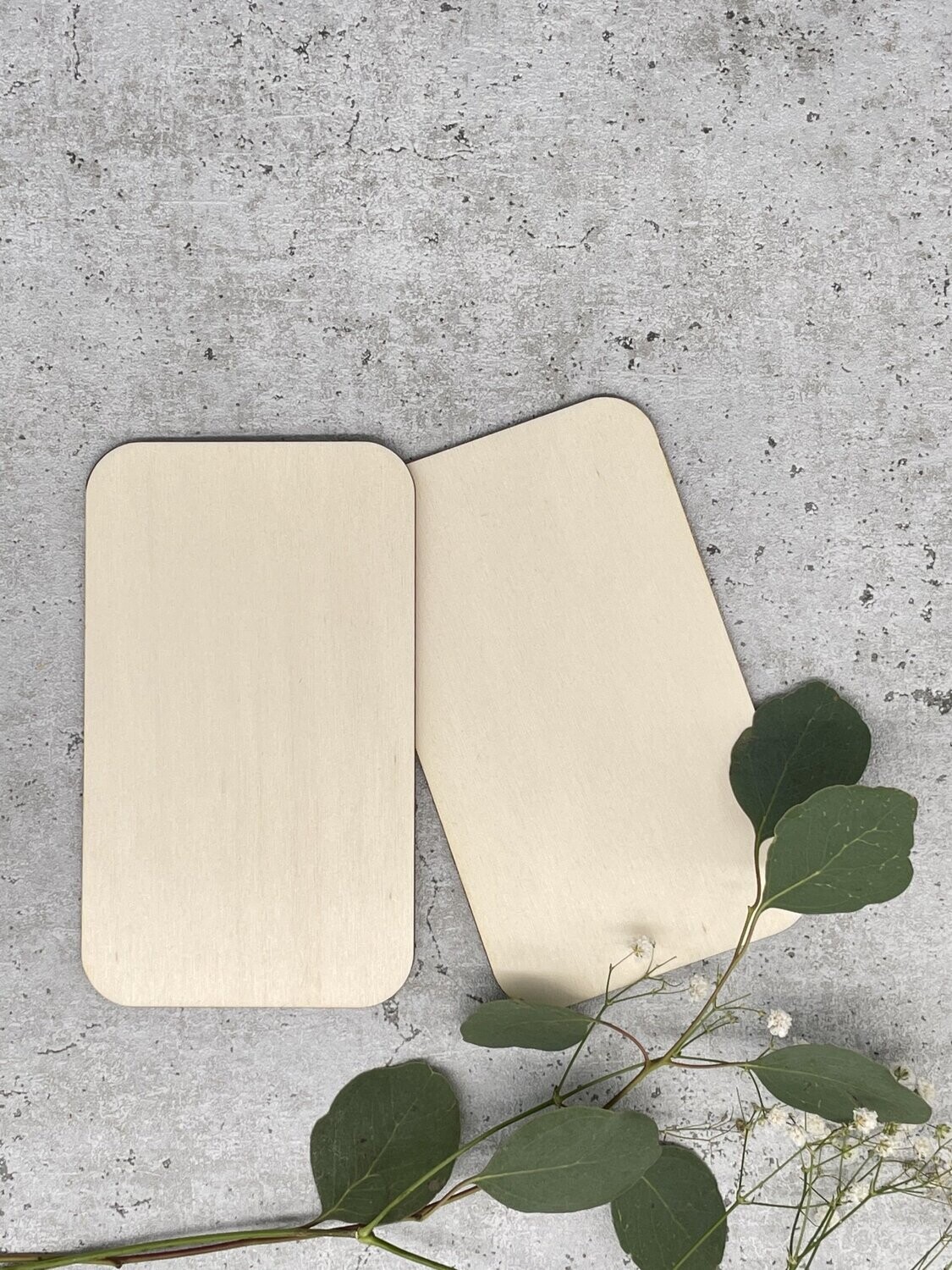 10x Holzplatten  |  eckig mal rund