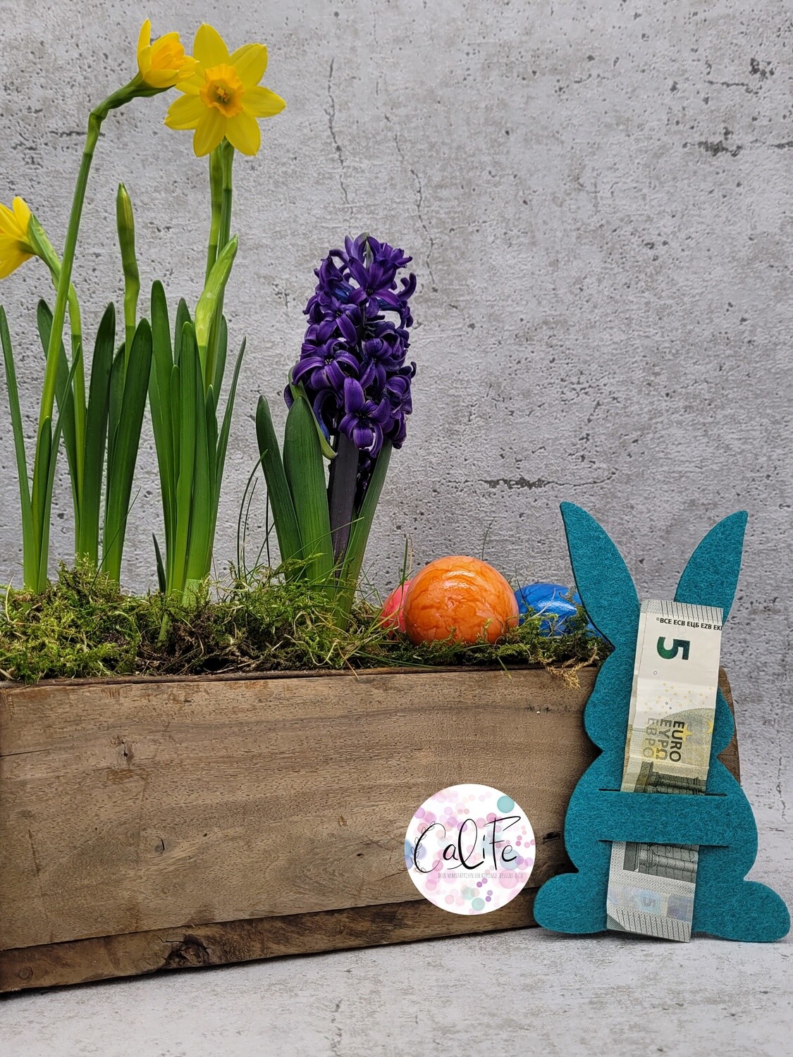 OSTERANGEBOT 5 x Halterung Geld oder Schoki | Häschen Herzig