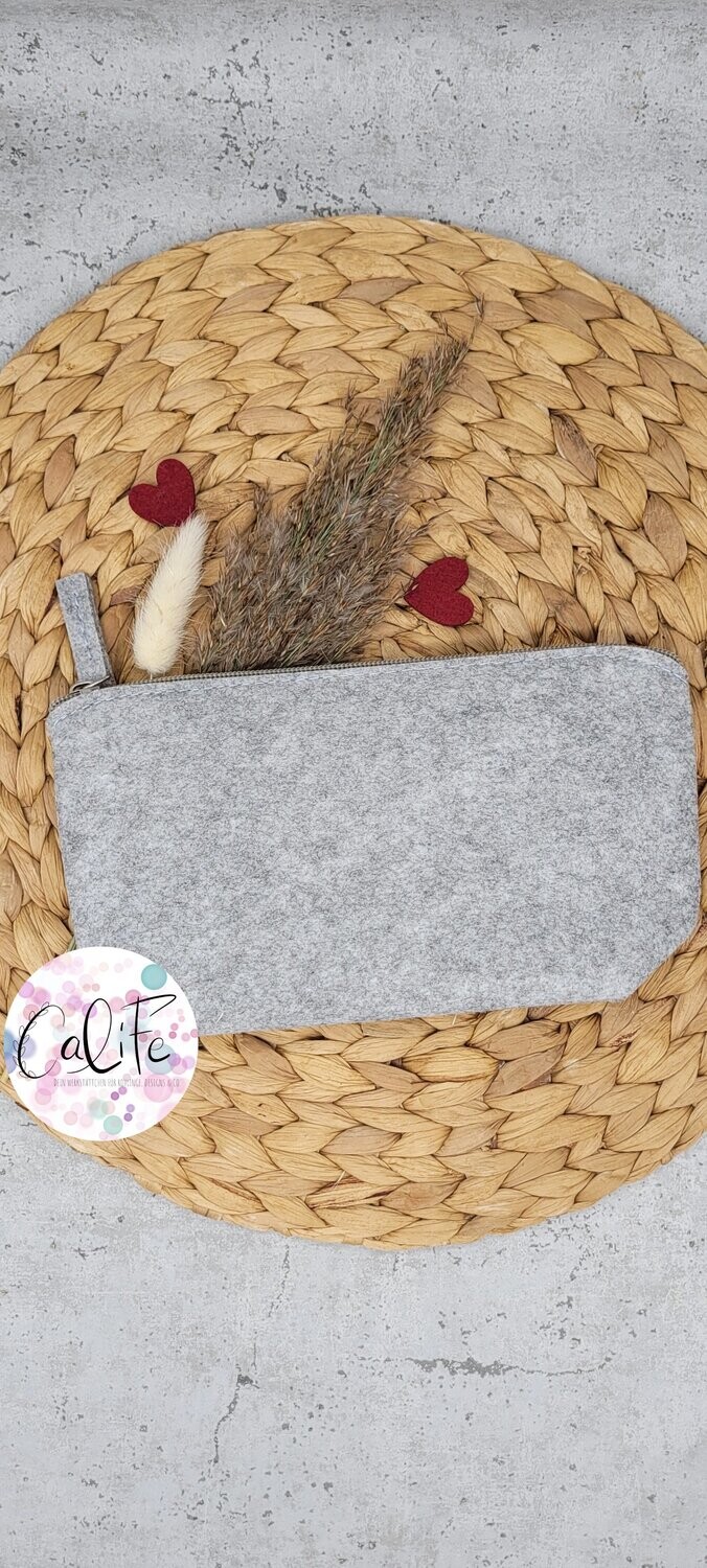 Filzkosmetiktasche | grau meliert