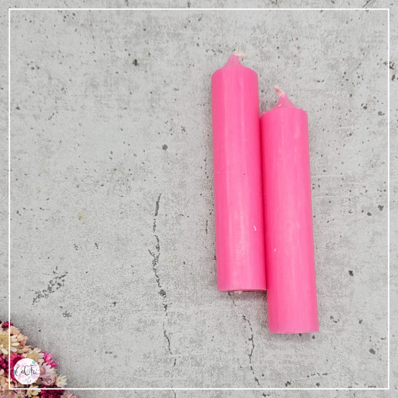 kurze Stabkerze - pink